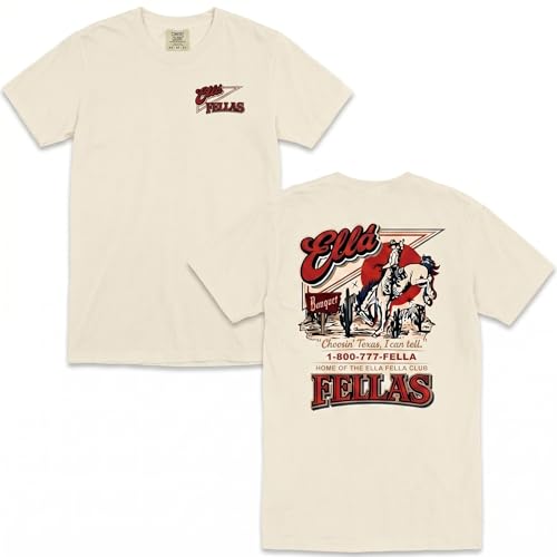 Ella Fella Shirt for Men Women Vintage Western Bronc Rider Cowboy Graphic Tee | Country Rodeo Desert