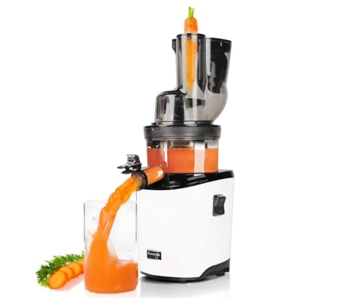 Kuvings - Extracteur de jus REVO830S - Double embouchure, Système de découpe automatique - Blanc