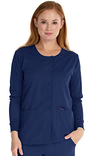 MediChic Scrubs Women's Stretch Snap Fronts Warm Up Jacket Scrub