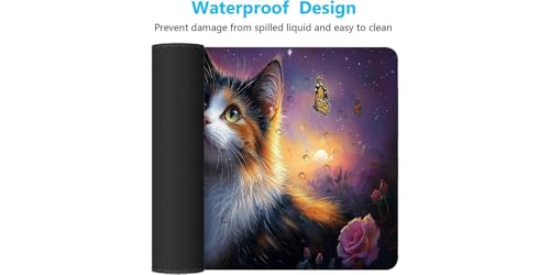 Tapis de souris rose imperméable avec base en caoutchouc stable - 7