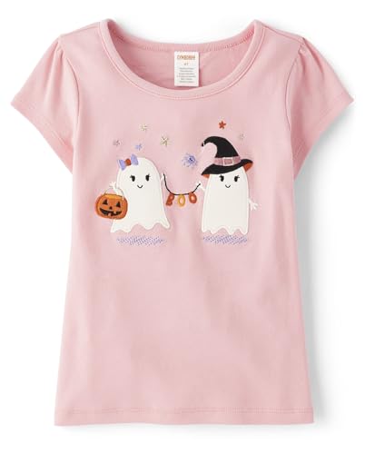 Image of Gymboree Girls' and Toddler All Holiday Embroidered Short Sleeve T-Shirt