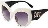 NIUASH Sonnenbrille polarisiert Italien Diamant Sonnenbrille Frauen Metall Kristall Katzenauge Sonnenbrille Shades Für Frauen Big Frame-5