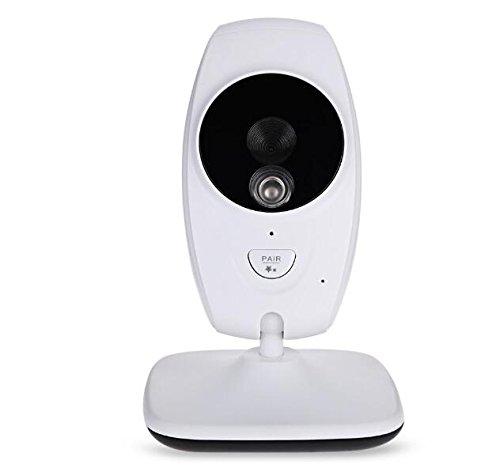 BW Moniteur de bébé sans fil - 7 pouces Babyfoon Caméra sans fil Vidéo Bébé Moniteur de vision nocturne Capteur de température Interphone berceuse Double Way Audio Play Chansons (Dual Cameras)