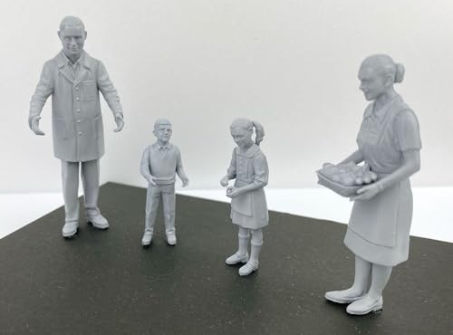Eerel HE82758 Modelos Plásticos 1/24 Familia Ciudad 4 Figuras miniatura 5
