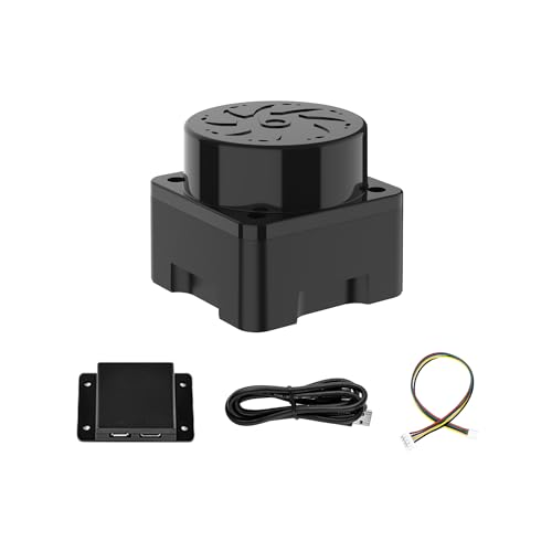 Image of Yahboom Lidar Range Sensor Supports 360 Scanning Detection, Compatible with ROS 1 /2,Raspberry Pi,、Jetson /RDK Series Robots to Realize Lidar Mapping Navigation (25M)