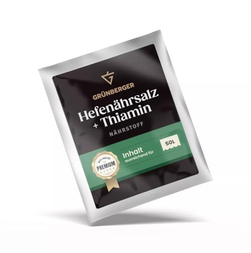 Grünberger HEFENÄHRSALZ + THIAMIN für die Weinherstellung Nährstoff Wein PREMIUM (1x10g, mit THIAMIN)