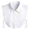Fake Collar Detachable Dickey Collar Blouse Half Shirts Peter Pan Faux False Collar for Women & Girls Favors, White One Size