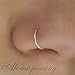 Gold Nose Ring - Tiny Thin 24 Gauge 7mm Gold Nose Hoop Piercing - 14k Gold Filled Dainty Nose Rings For Women - Handmade Gold Nose Jewelry - Gift Ready
