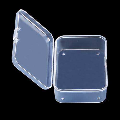 Image of 12 Pieces Clear Plastic Box Containers (3.27 x 2.13 x 1.02 inch) with Lids for Tiny Items and Other Craft Projects