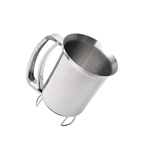 KICHOUSE Dispenser per Pastella in Acciaio Resistente Imbuto da Cucina per Pancake Torte e Crêpes Distributore Chiusura Ermetica