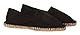 Sommerlatschen Espadrilles, schwarz, vollgummiert, NEU, Unisex, SL1402, Größe 45