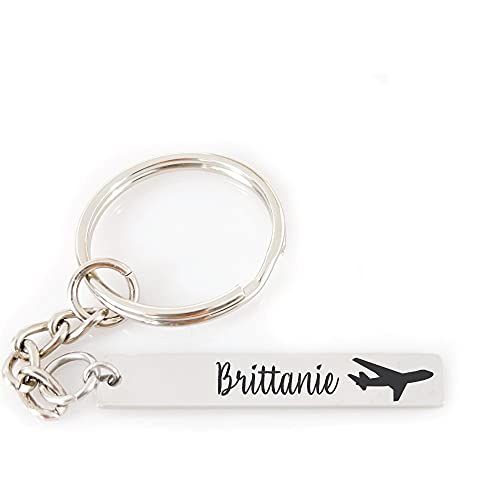 Personalized Airplane Keychain Gift For Flight Attendant Keychain Airplane Gift Pilot Gift Keychain Personalized Name Flight Attendant Gift AIRPLANE-KEYCHAIN