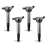 Pack of 4 Ignition Coils for Toyota - Prius Corolla Matrix V Plug-In - Lexus CT200H - Scion XD - 1.8L L4 Compatible with UF-596 UF-619 C1714 90919-02252 90919-02258
