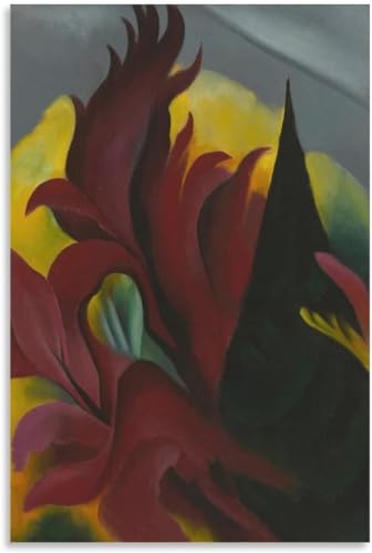 Impression peinture Georgia O’Keeffe affiche érable rouge art mural 60x80