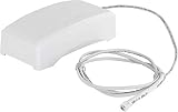 Radar CW de 5,8 GHz, banda ISM, alcance (SENS) ajustable de 1 m hasta 8 m, tiempo de conmutación (TIME) ajustable de 10 s a 12 min, ángulo de detección de 360° – Detección de luz (LUX) ajustable de 3 a 2000 lux