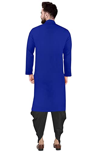 Image of Trustous Mens Cross Kurta Dhoti Set In Cotton