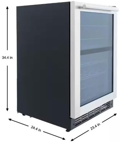 44-Bottle Dual Zone Wine Cooler – Built-In or Freestanding Stainless Steel Beverage Fridge with Digital Thermostat, LED Lighting, Reversible Door