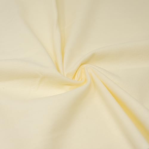 RTC Fabrics 42/43 Wide 100% Cotton Flannel DIY Crafting Quilt Sewing Fabric By Bolt Solid Cream