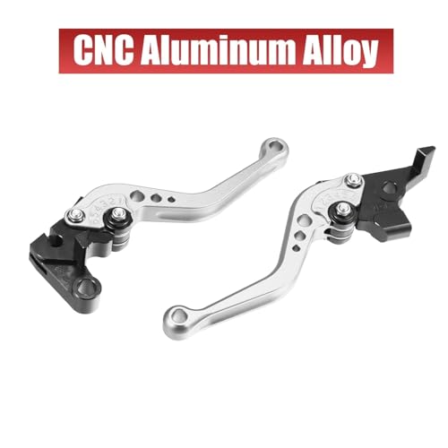 Manetas de embrague y freno para Yamaha FZ6 Fazer 2004-2010 plegables regulables plata 6