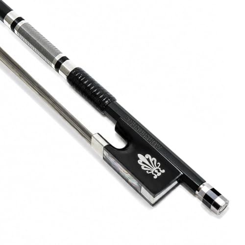 4/4 Carbon Fiber Violin Bow, Horsehair, Peacock-Eye Ebony Frog