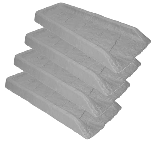 24 Decorative Downspout Rain Splash Block with Natural Stone Texture 4 pk - Granite