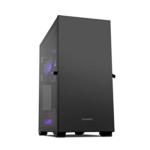 Hummer Nexus, NXHUMMERNXSBK, Caixa de PC tamanho extra ARGB E-ATX, ATX, M-ATX-ITX, painel lateral crital temperado, 4 ventiladores de 120 m incluídos, espaço até 9 ventoinhas, cor preta