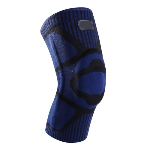 CHYLMAPHEN 1 Pair of Sports Knee Pads, Meniscus Spring Support, for Running Fitness, Basketball, Tennis, Badminton, Volleyball for Volleyball Football Dance Yoga Tennis Running(Dark Blue,XL)