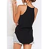 LouKeith Womens Tops Sleeveless Halter Racerback Summer Casual Shirts Basic Tee Shirts Cami Tank Tops Beach Blouses Black M