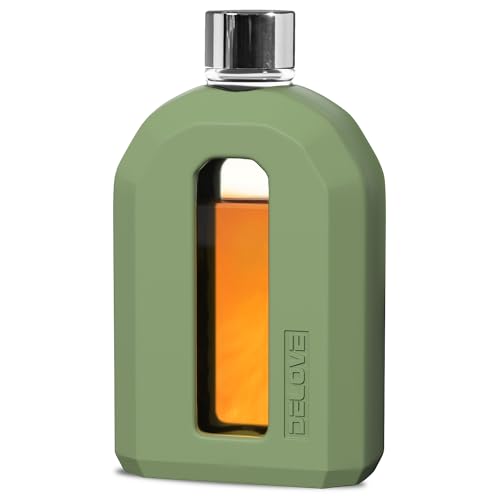 Delove Glass Flask with Sleeve