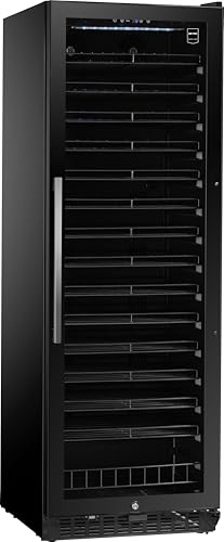 METRO Professional Cave à Vin GWC1150, Réfrigérateur Vins/Boissons, 424 L, 140 Bouteilles, Avec Serrure, Noir