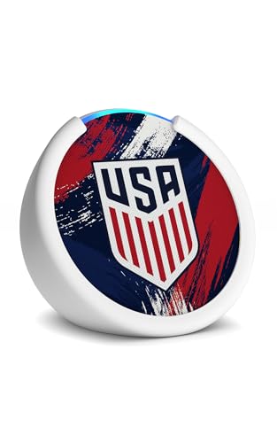Image of Amazon Echo Pop (newest model) | Officially Licensed U.S. Soccer Limited-Edition (White)