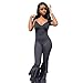 Produktbild Sijux Frauen Strampler Sexy Riemen Ärmel Jumpsuits, Bodycon Backless Glocke Flares Lange Hosen Clubwear Nachtclub-Stab-Partei,Schwarz,L