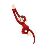 CHELEI2019 27.6' Monkey Plush Stuffed Animal,Hanging Stuffed Monkey with Hands,Red