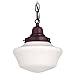 Design Classics 8-Inch Period Lighting Schoolhouse Mini-Pendant Light in Satin Nickel