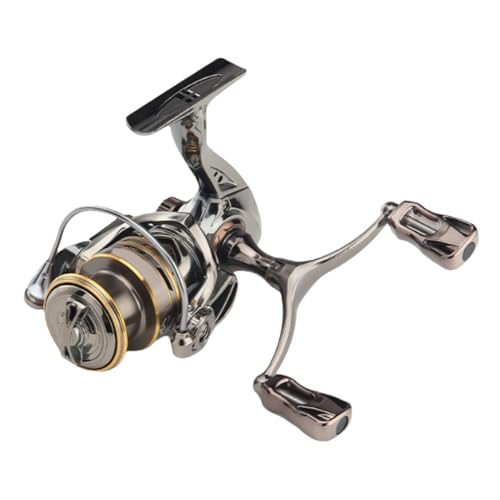 Moulinet de pêche compact ratio 5.2:1 avec bobine métallique pour réussir vos lancers