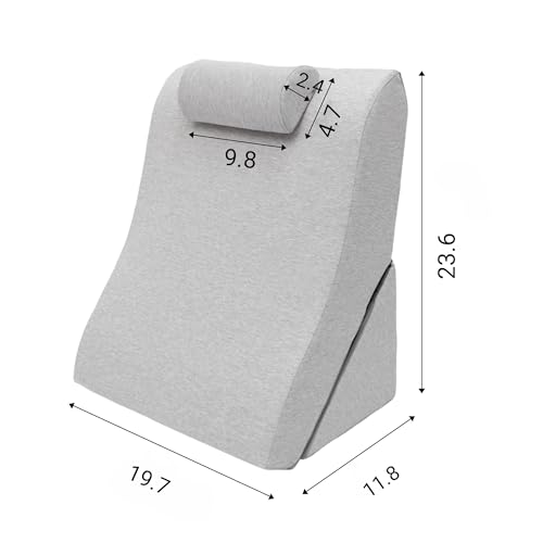 Kalicou Lesekissen – Rückenkissen, verstellbare Kopfstütze, Memory-Schaum, abnehmbarer Bezug, atmungsaktiv & rutschfest, Griff – dreieckig für Rücken, Hals & Beine – 60 x 50 x 30 cm
