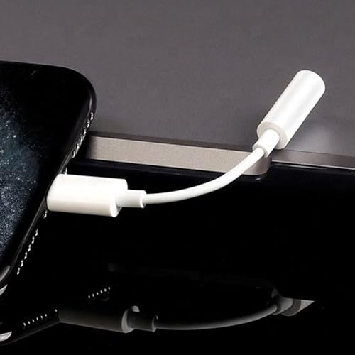 Image of USB Type C to 3.5mm Audio Jack Adapter | Built-in DAC Hi-Fi Audio Converter | Compatible with iPhone 15, Samsung Galaxy, OnePlus, Oppo & USB Type-C Devices | AUX Headphone Adapter - White