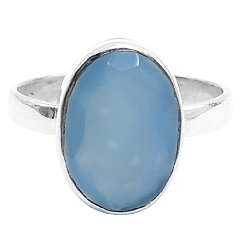 Bague argent 925 et calcédoine pour sublimer vos tenues quotidiennes et soirées habillées