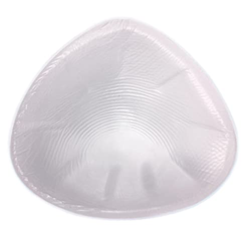 Prótesis De Mastectomía De Mama Pechos De Silicona Transparente para Mujeres, Triángulo Artificial Formas De Senos Falsos, Almohadilla Cóncava Inserciones De Sujetador,300g/Piece