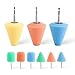 ZFE 3Pcs 1/4''/6mm Shank Sponge Cone Metal Polishing Foam Pad Wool Buffing Polishing Ball for Automotive Car Wheels Care,For Metal Aluminum,Stainless Steel,Chrome,Jewelry,Plastic,Ceramic,Glass,etc