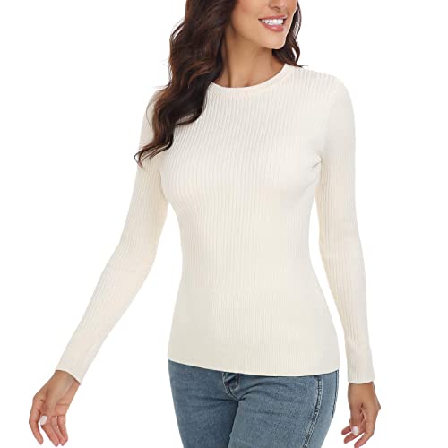 Image of Rocorose Sweaters for Women Long Sleeve Crewneck Lightweight Fall Outfits