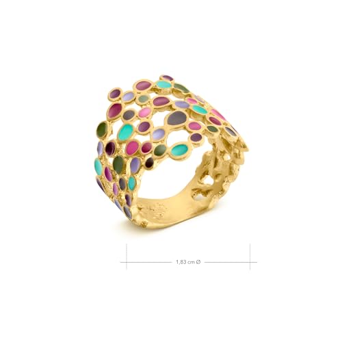 Bague large multicolore Candy Colours Joidart pour illuminer vos tenues - 3