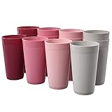 Newport 20-ounce Unbreakable Plastic Tumblers | set of 12 Pink Berry