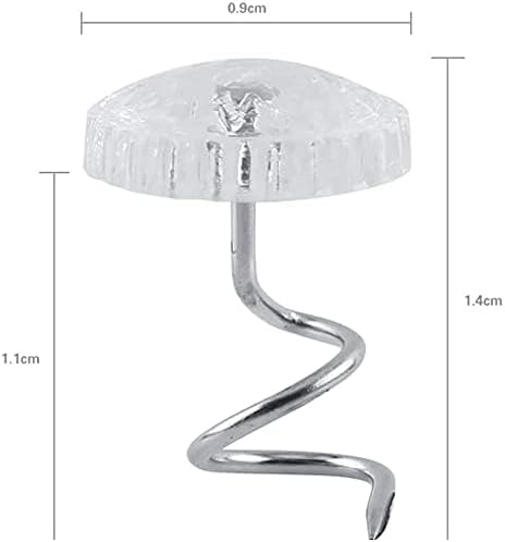 50 Pcs Twist Pins with Clear Heads for Upholstery Slipcovers and Bedskirts Sewing Couch Chair Sofa Headliner Repair Loose Drapery Craft Creative Bed Skirt Pins Bedding Accessories