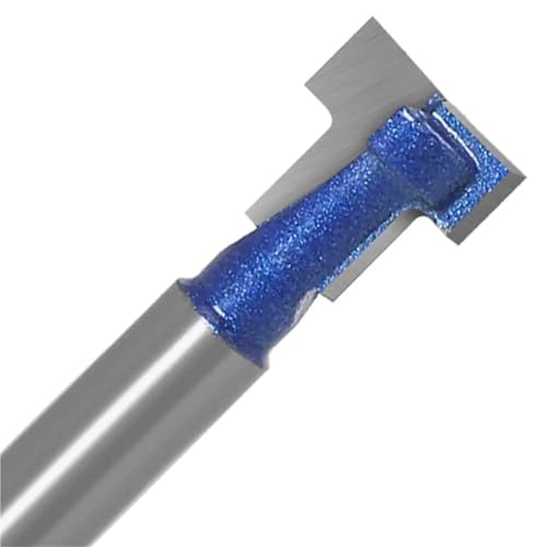 Mèche à trou de serrure 1/4" et jeu de fraises à rainurer en T de 6.35mm pour bois