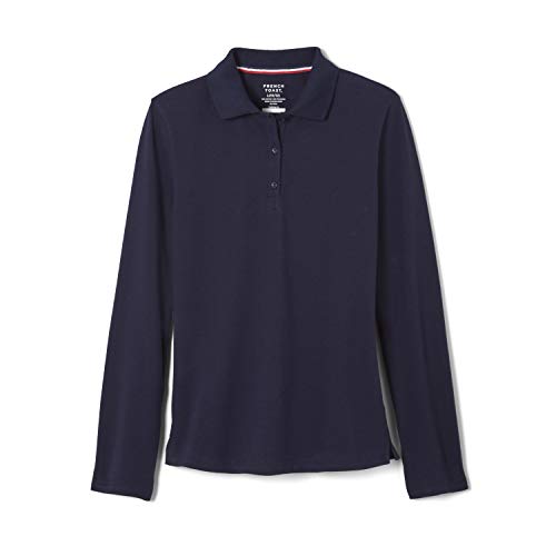 French Toast Girls' Long Sleeve Stretch Pique Polo