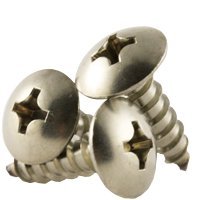 #10 x 7/8" SELF-Tapping Screws Philips Truss Head Type A Stain A2 (18-8), Fully Threaded, Size: #10, Length: 7/8", Head: Truss, Material: Stainless_Steel_18-8, Finish: (Inch) (Quantity: 500)