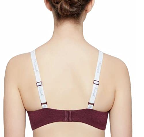 Image of Triumph Comfort Cotton T-Shirt Bra for Women |Padded Non Wired Wireless Lingerie Soft Melange Everyday Invisible Seamless Bra Full Coverage Comfort 161 P Breathable Support for Women Pack of 1