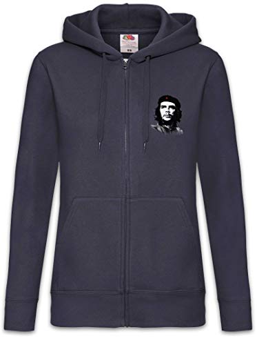 Urban Backwoods Classic Che Guevara Portrait I Sudadera con Capucha Y Cremallera para Mujer Zipper Hoodie Azul Talla M