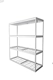 SafeRacks 2x6x7 Garage Shelving - White Bolted Shelving Rack (24